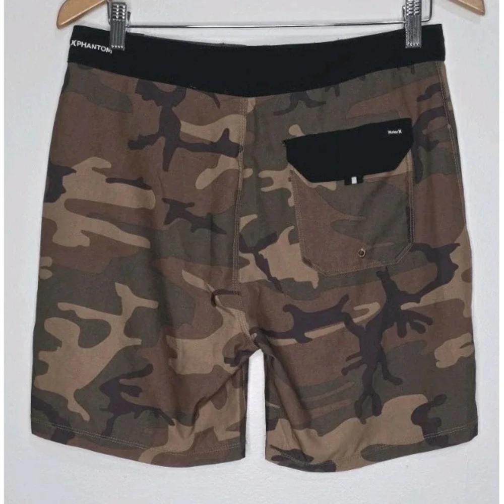 New Hurley Phantom Eco Weekender Cargo‎ 29 Boardshort Olive Camo Surf Swim Beach